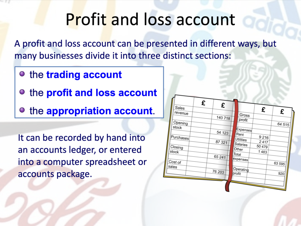 Accounts Presentation Notes